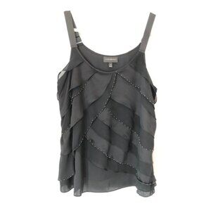 Black LB ruffled top